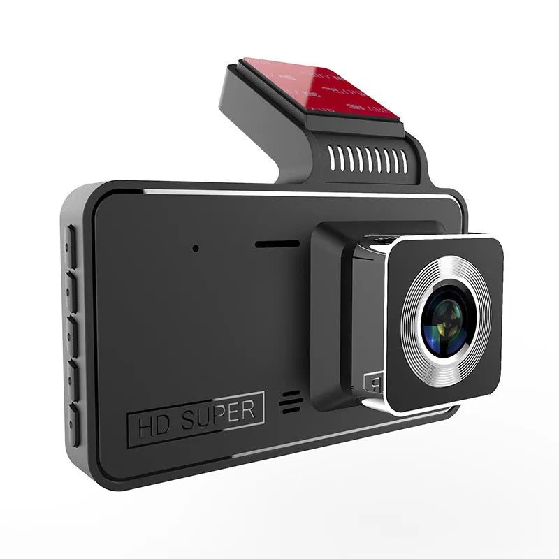 4-inch touch screen adhesive dashcam with dual lens for car security