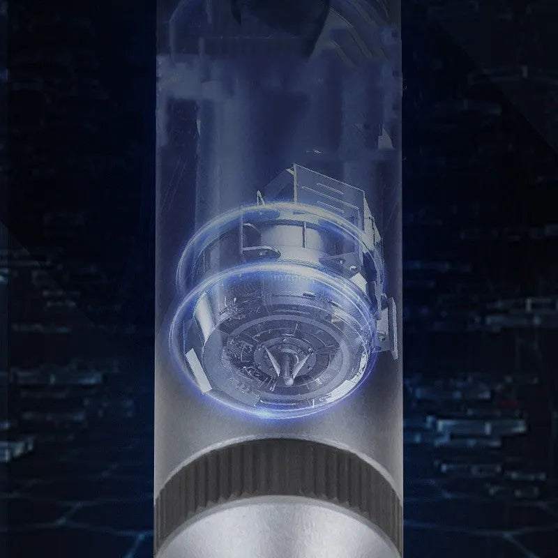 Compact aluminium electric screwdriver showing precision tip and lightweight 52g construction
