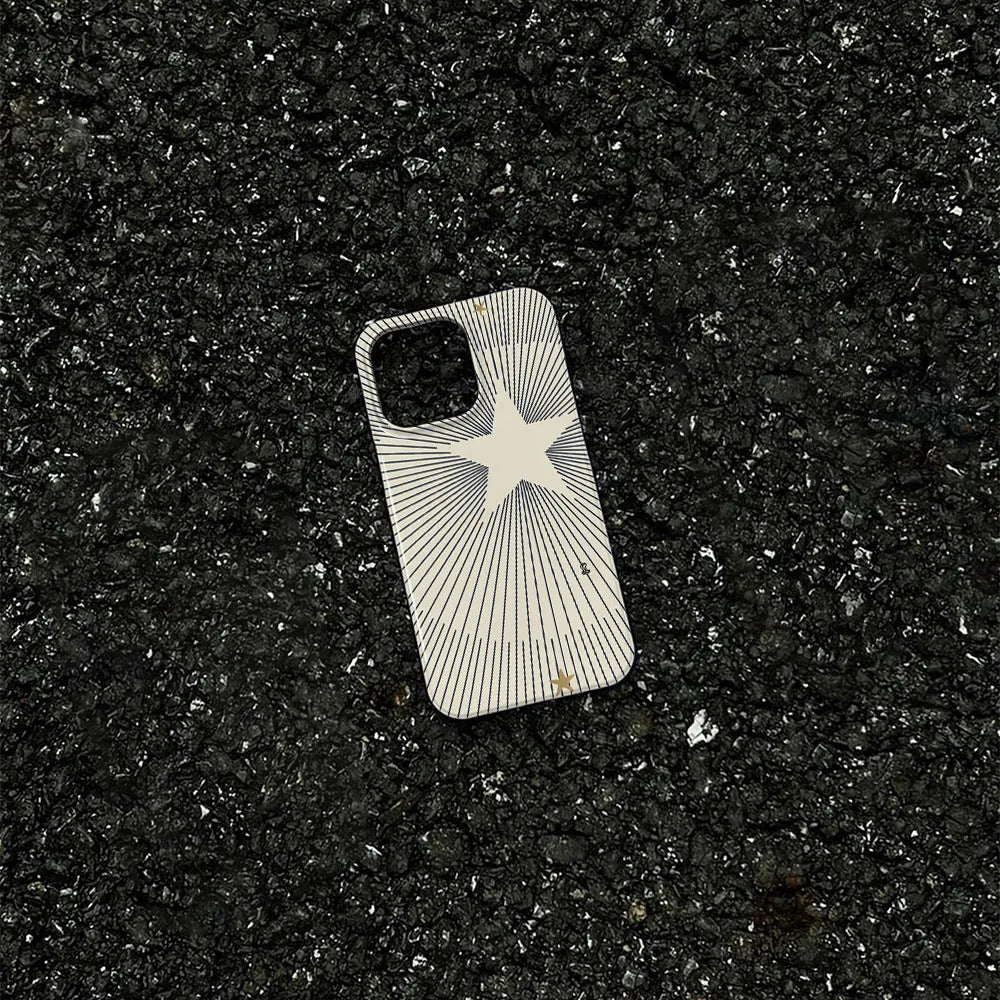 XINGX Design Feilin film mobile phone protective case for iPhone, shown in glossy and frosted finishes.