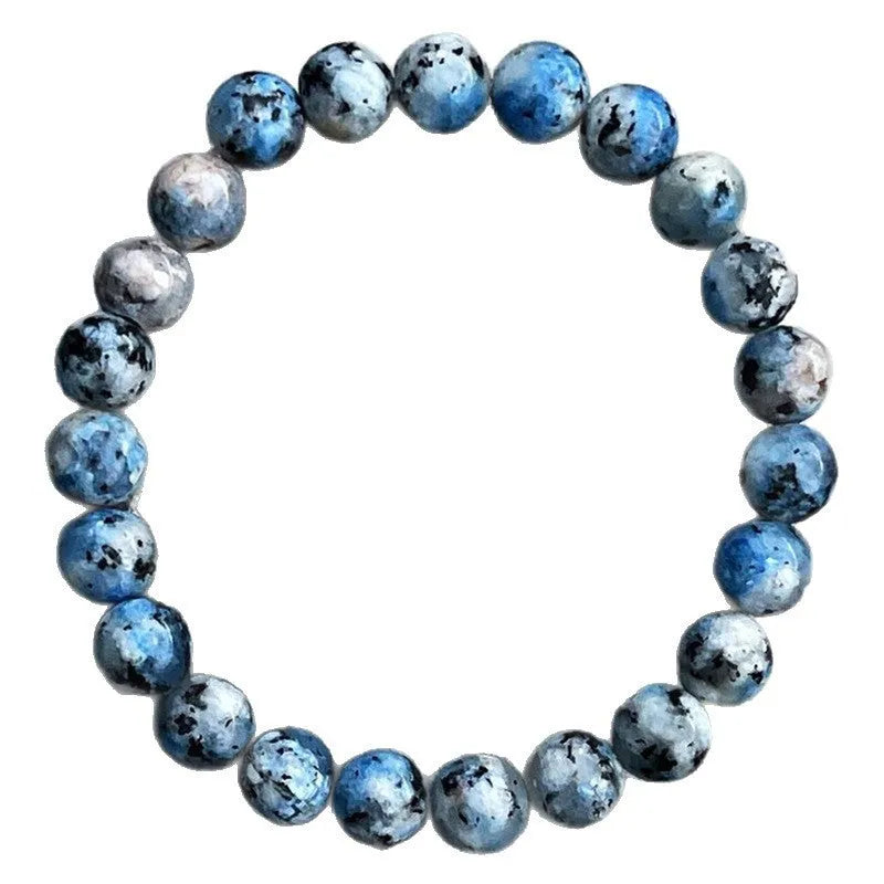 Handmade geometric K2 Azurite stone bead bracelet in new Chinese style