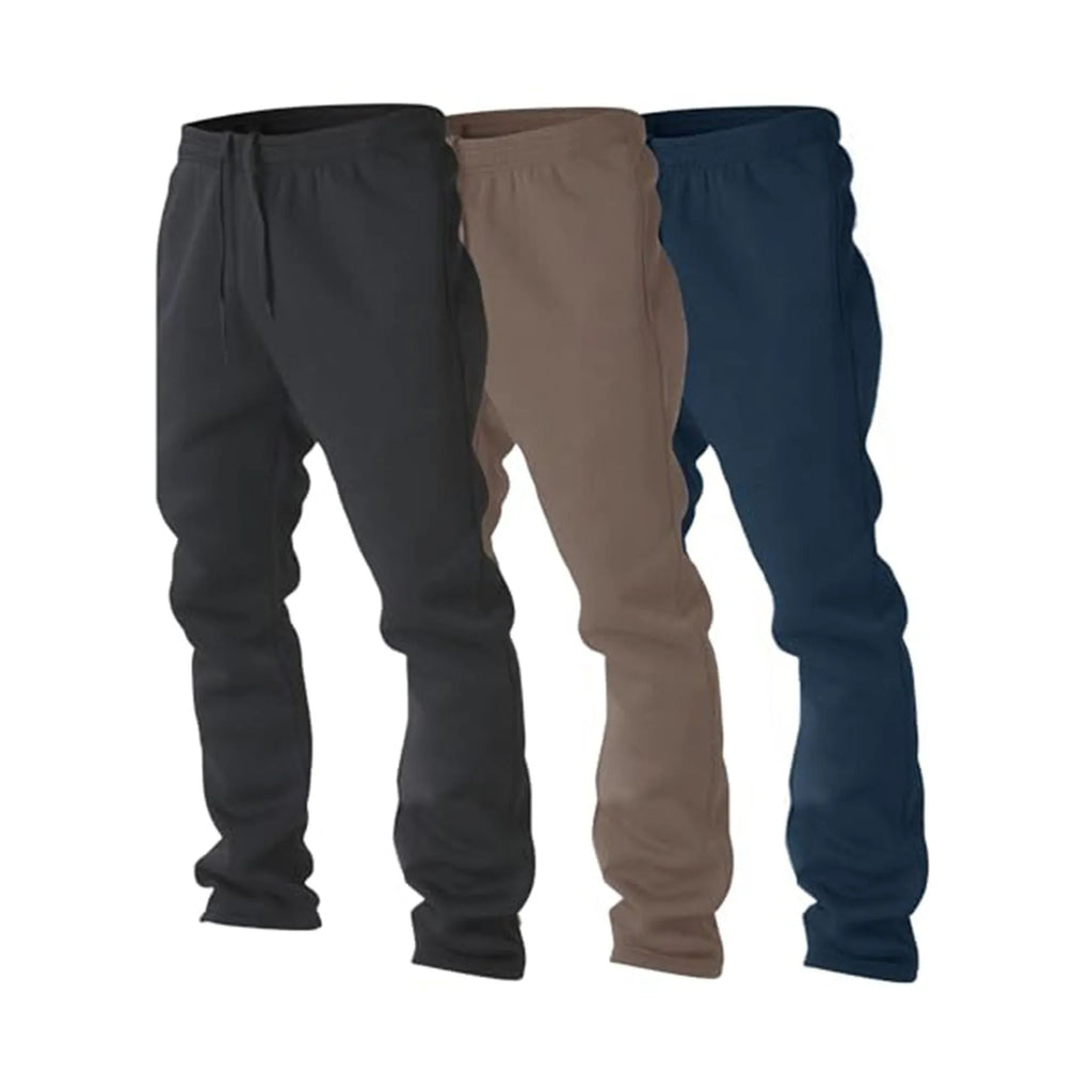 Loose jogging sweatpants high waist polyester trousers for running sports in black carbon black gray unisex size S to 3XL