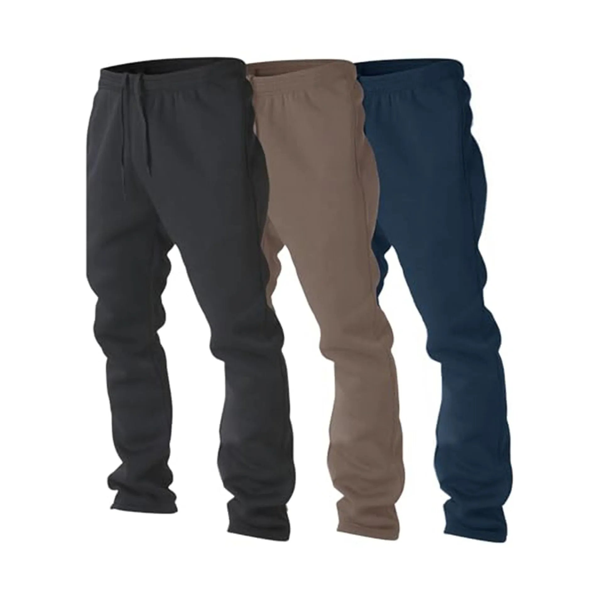 Loose jogging sweatpants high waist polyester trousers for running sports in black carbon black gray unisex size S to 3XL