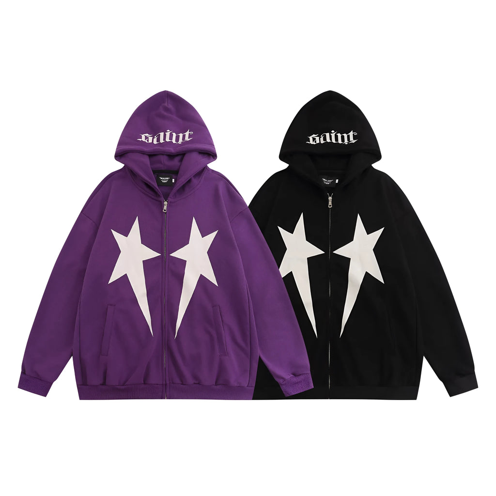 Hip Hop XINGX printed hoodie for men in black with letter pattern, cotton long sleeve
