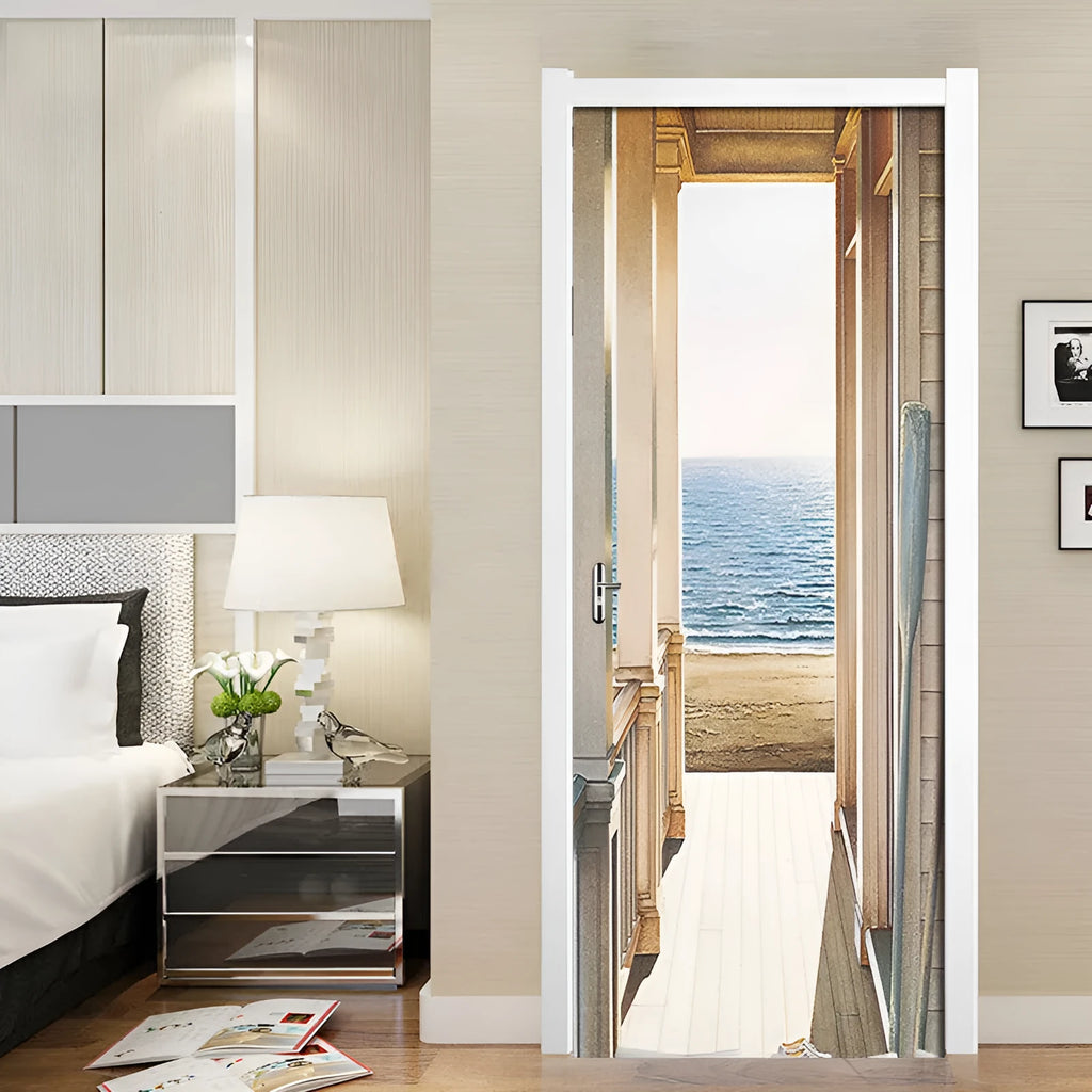 American landscape mural wall sticker 77x200cm PVC self-adhesive door decal