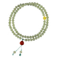 Pale blue Hetian jade bracelet with three circle design on wrist