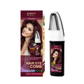 Black box for Easy Comb Hair Dye Kit showing Brown, Dark Brown and Wine Red 200ML bottles.