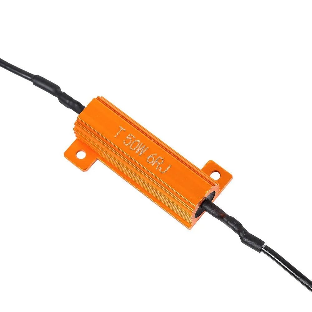 Gold aluminium case LED decoder with metal resistance for model vehicle 12V lighting systems