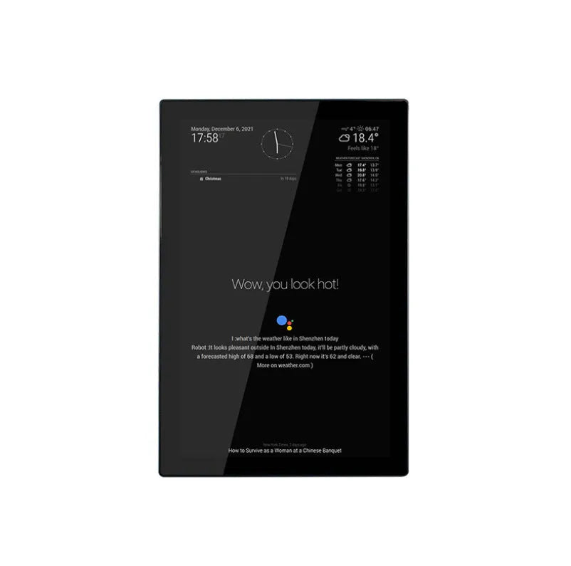 13.3 inch integrated computer touch display unit with voice assistant main control for smart mirror projects.