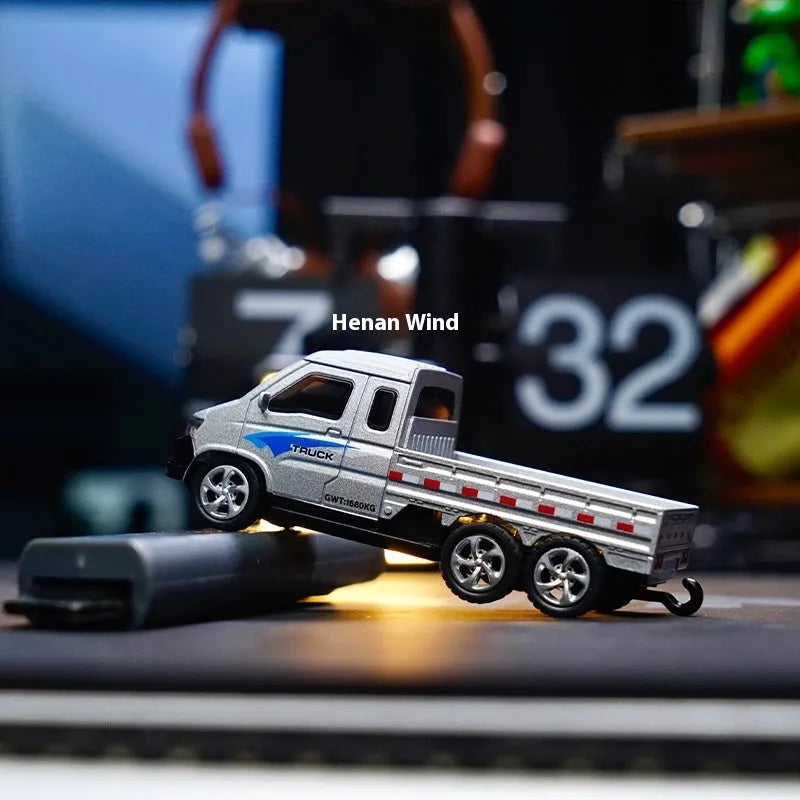 1:64 alloy Bluetooth drift remote control car with three-speed regulation on a smooth tabletop