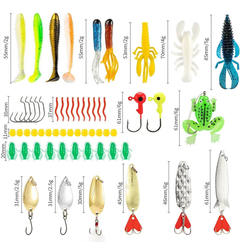 24-piece Christmas mino bog fishing blind box set with metal components in style 01 colour.
