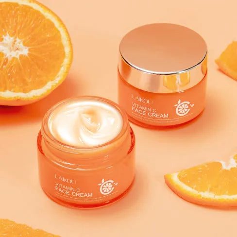 Vitamin C Delicate Moisturising Cream 50g in orange pot with white lid