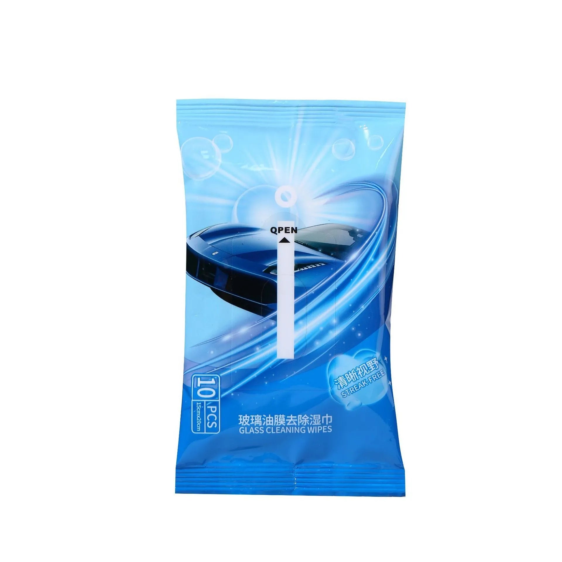 Car glass oil film cleaning disposable wipes in drawer bag pack