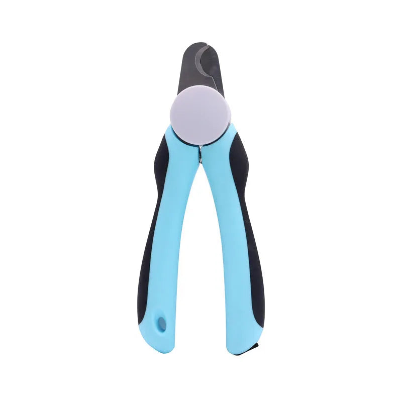 Blue heavy duty dog nail clippers with safety guard for large dogs thick nails measuring 16.8cm