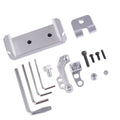 Silver metal mobile phone holder with tongs and lanyard for car model remote control operation