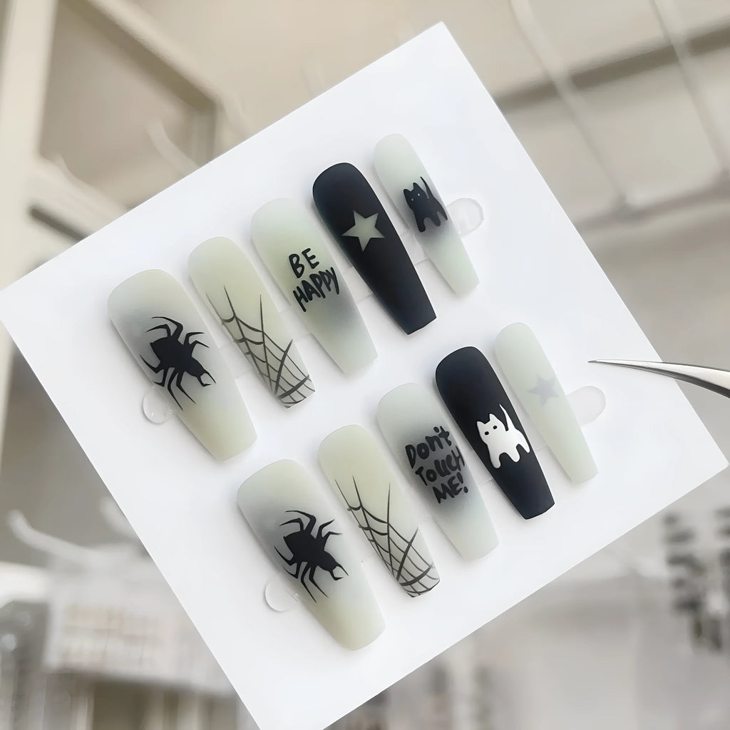 Wansheng YT2 short ladder nail sticker set in glossy seal layer, 40 pieces, Hegel XB4-383 colour, on white background