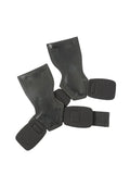 Black rubber non-slip weightlifting palm protection strap for barbell exercises and rock climbing.
