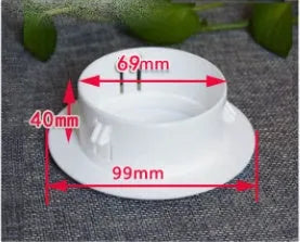 Air conditioning wall hole cover kit with plastic plugs, tuyere covers, and sealing glue for 37-165mm openings