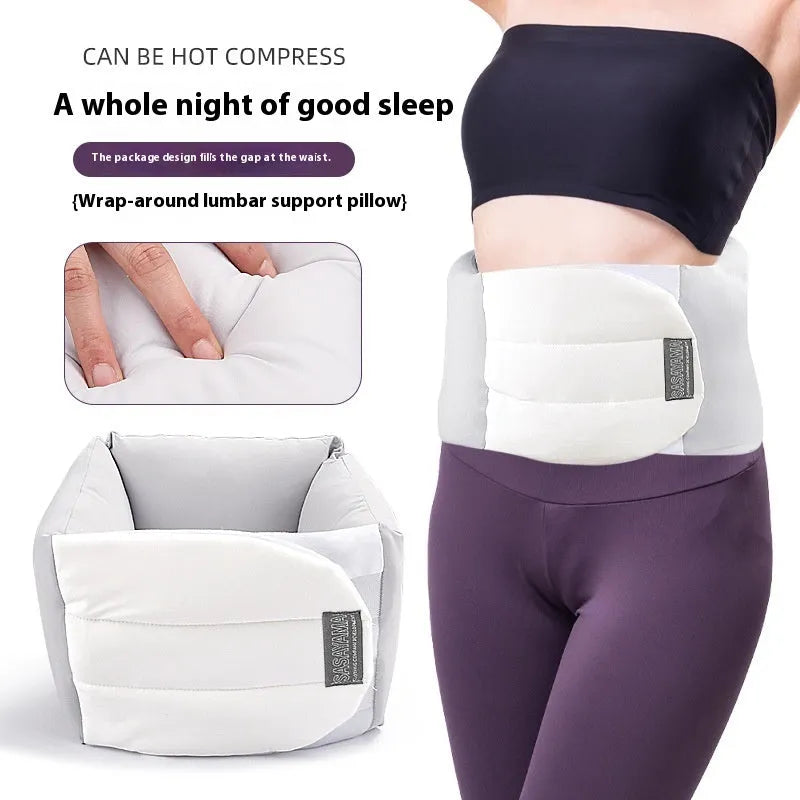 Thermal protective gear waist pillow for football and fitness, average size in Gray White colour