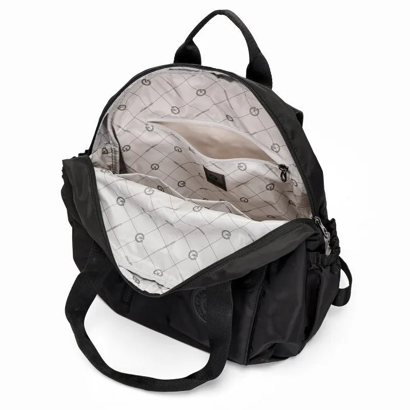 Outdoor lightweight large capacity nylon backpack in black, khaki, or green letter rabbit colour.