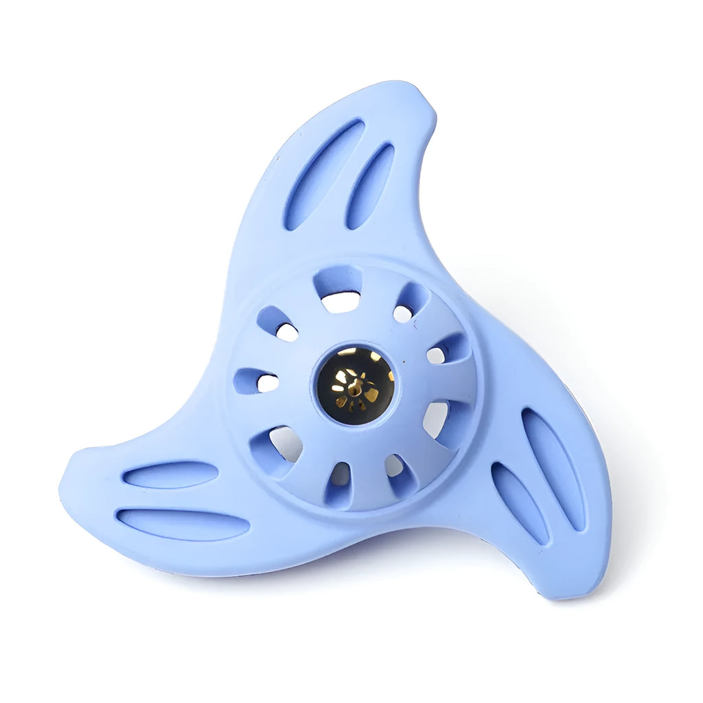 Blue dog boomerang chew toy with molar shape design for medium large breeds