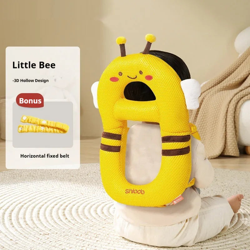 Baby anti-collision pillow and knee pads with cartoon dinosaur bee rabbit chicken designs
