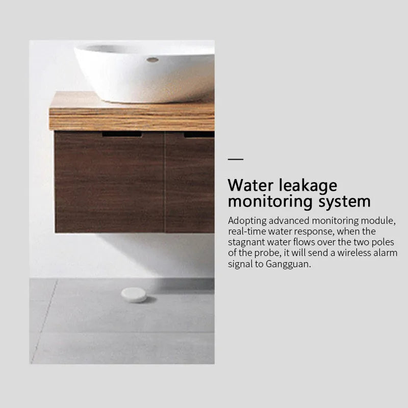 Zigbee wireless water sensor for smart home flood detection with compact 50mm design