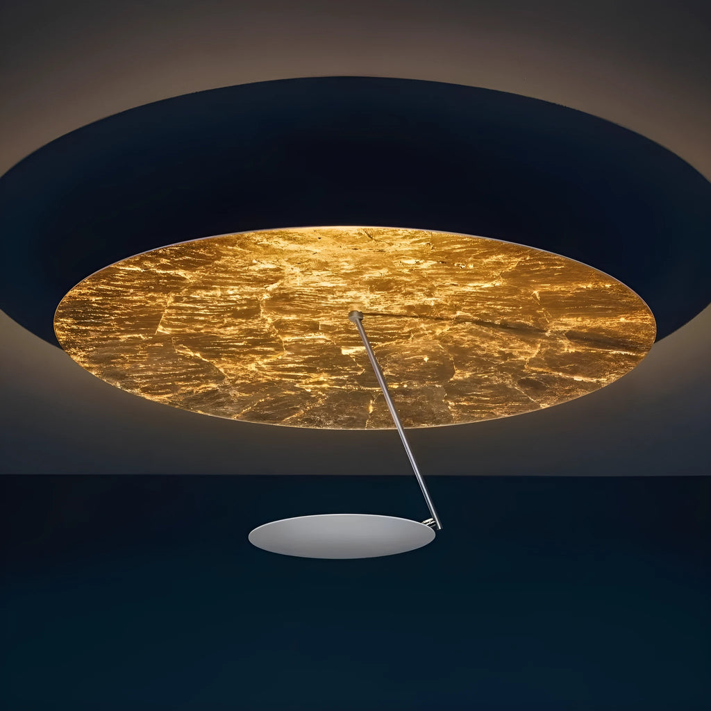 Modern iron art chandelier ceiling lamp with warm LED light in a white and gold finish.