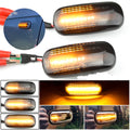 Car flowing water fender side light for Audi A4 RS4 2002-2005 ABS 13x7x5cm smoked black white