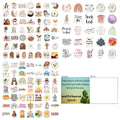50-piece graffiti sticker set with random urban patterns for personalising laptops and equipment