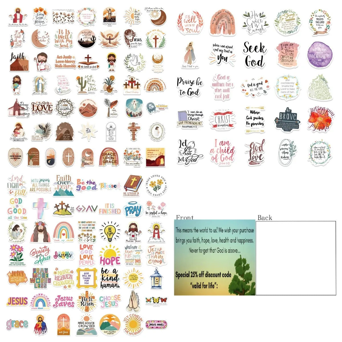 50-piece graffiti sticker set with random urban patterns for personalising laptops and equipment