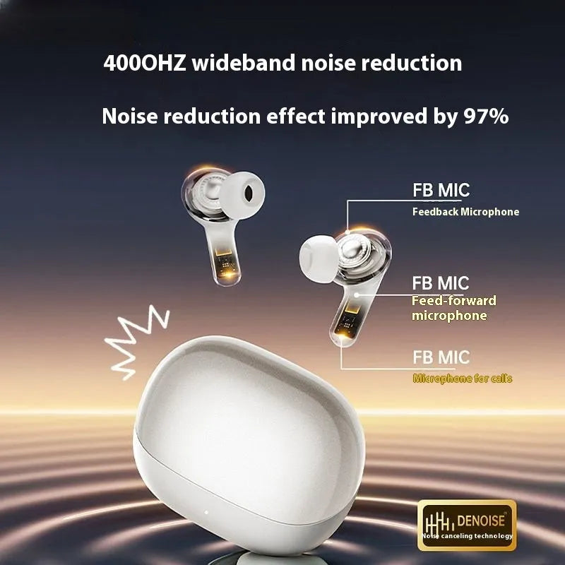 Wireless noise reduction in-ear Bluetooth headset in dark night black with Dolby surround sound