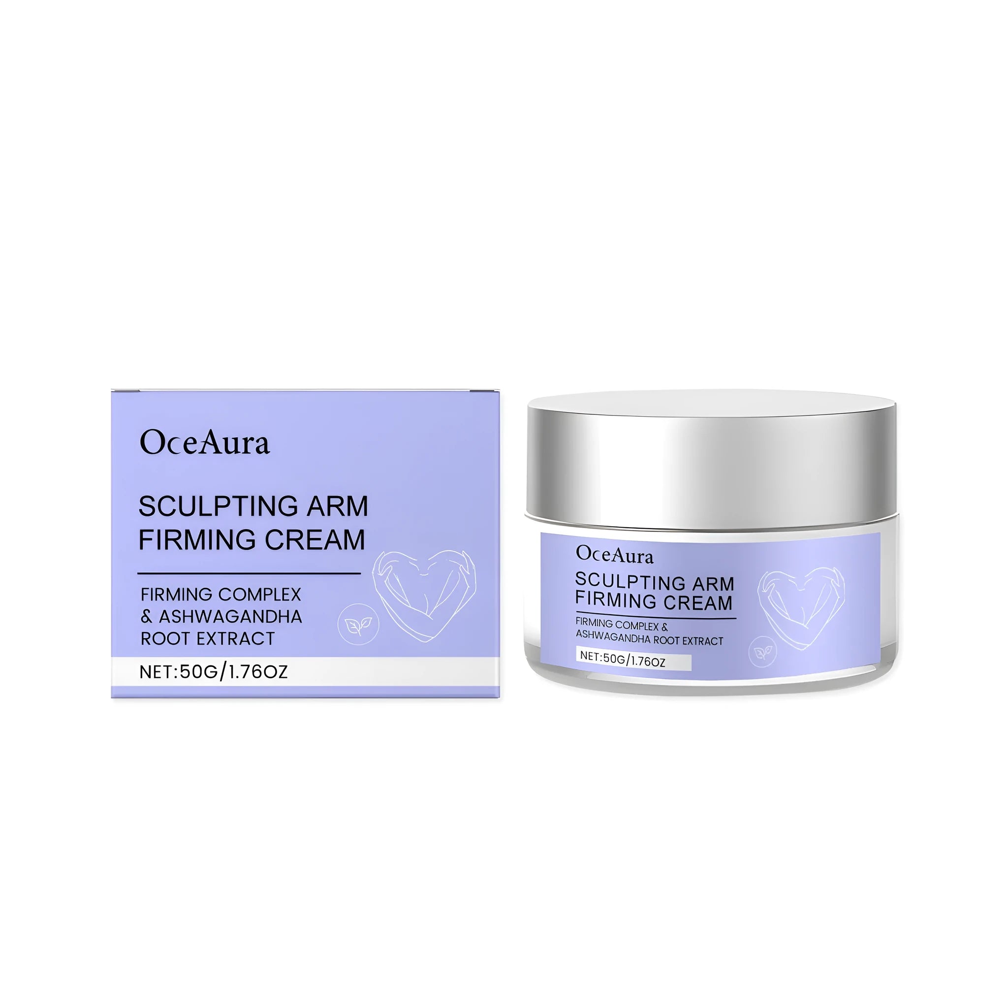 50g jar of moisturizing cream with retinol and hyaluronic acid for firming and hydration