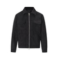 Thickened zip-front men's jacket in camel colour with large pockets and slim fit.