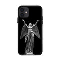 Retro sculpture couple painted TPU phone case for iPhone, simple European-style back cover in 527DS3 colour