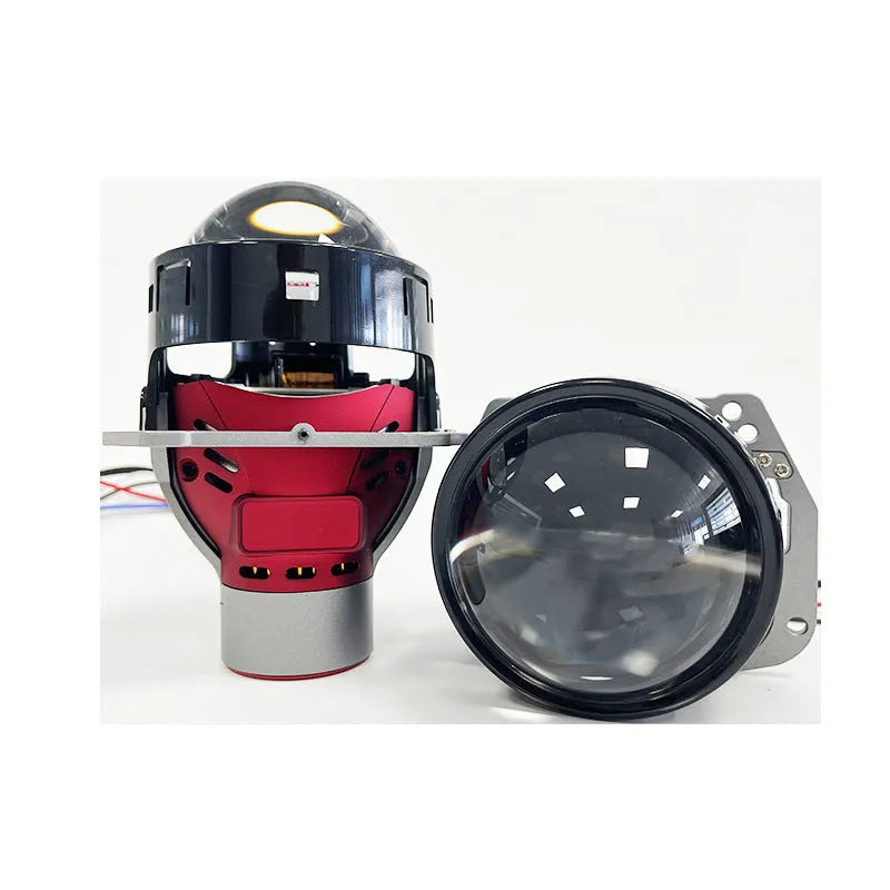 Intelligent follow up steering headlights with aviation aluminium housing and three-inch glass lamp shades