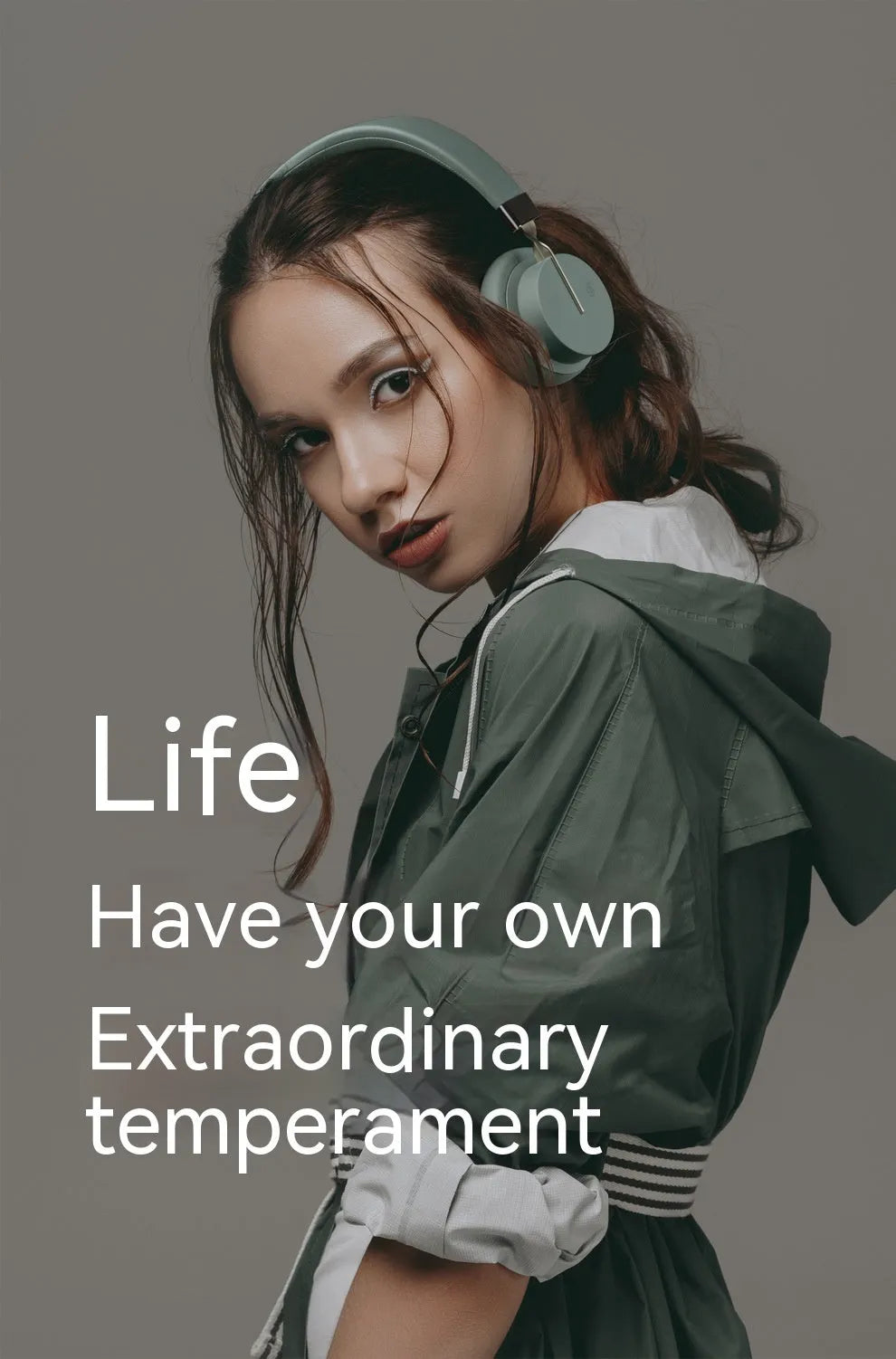 Headworn Bluetooth headset in solid colours: green, black, red, blue, or white.