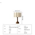 Japanese-style solid wood table lamp with three-color light, 32x50cm, for living room
