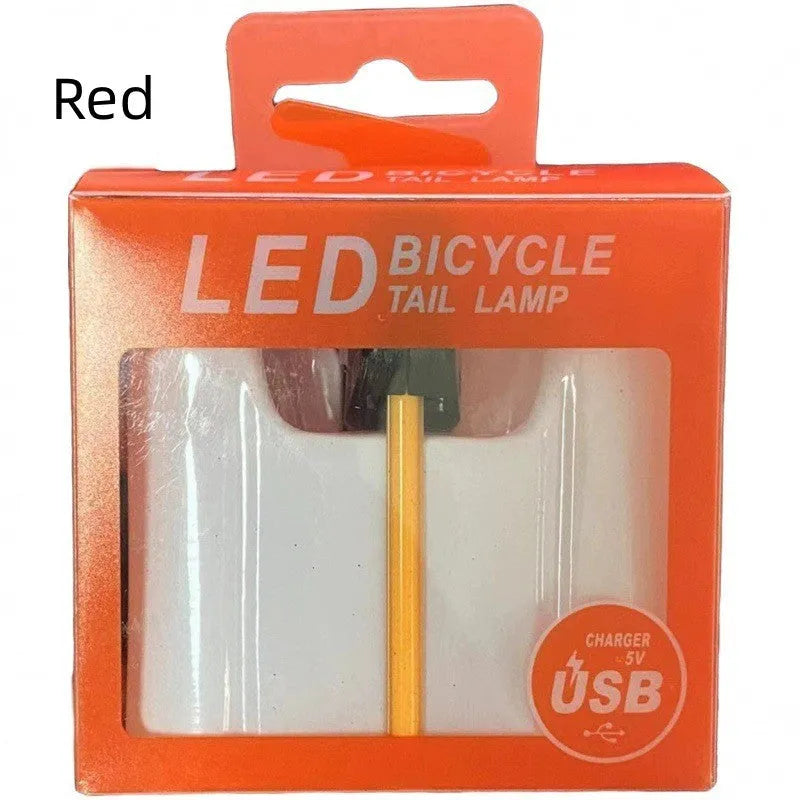 USB rechargeable waterproof cycling taillight in multiple colour options