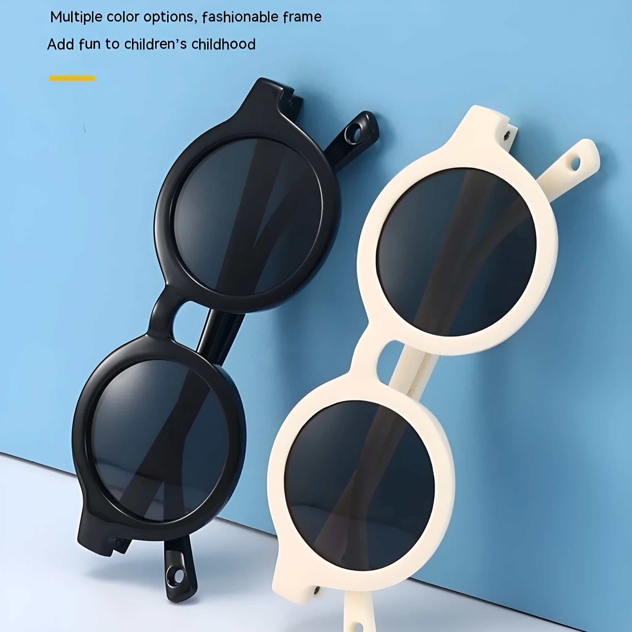Children's round frame sunglasses with polarised TAC lenses and soft TPEE frame for ages 0-3 years