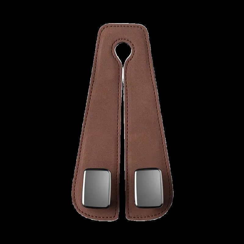 Alloy car seat hook with cartoon style design in black, brown, or grey colour options