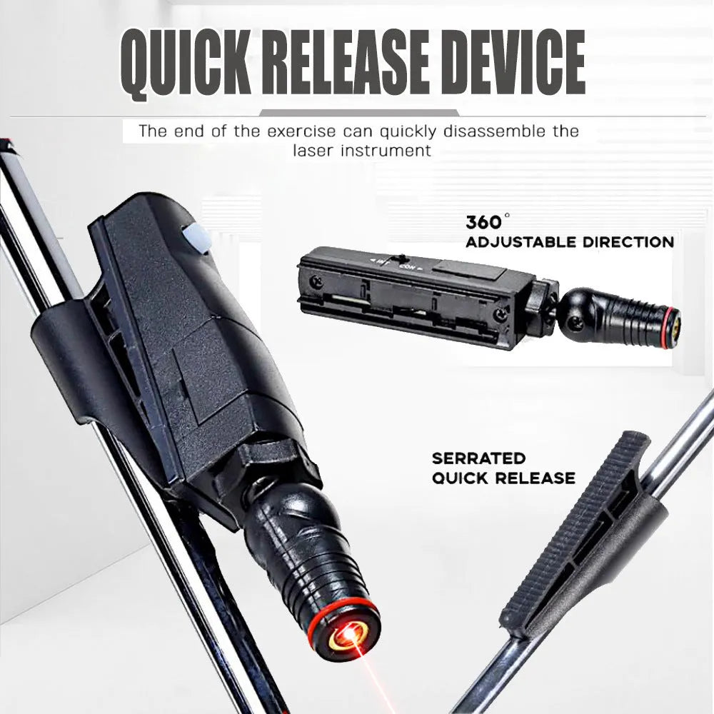 Black golf push rod laser aiming instrument for putting practice alignment