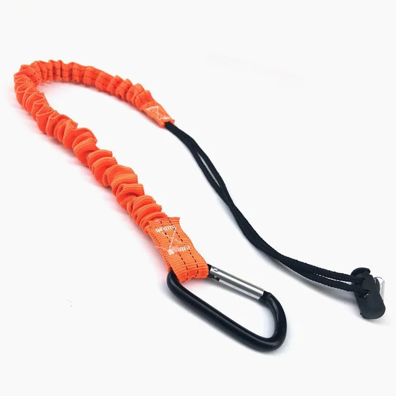 Orange fishing rod safety rope measuring 90cm with 10kg load capacity for anti-separation protection