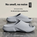 Non-slip outdoor thick-soled EVA flip flop slippers with massage footbed in gray