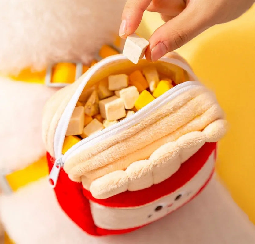 Cartoon hamburger design adjustable vest leash rope for pets in backpack escape proof construction