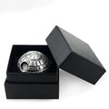 Three-layer 50mm zinc alloy and aluminium grinder in silver grey colour