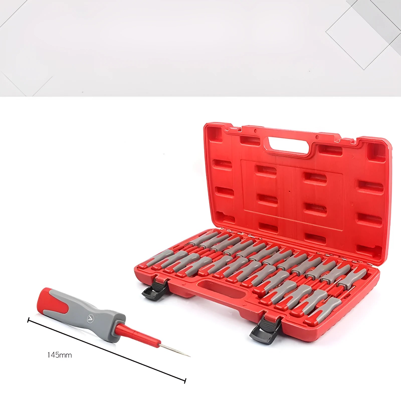 25-piece car terminal removal tool set in protective storage case for auto repair