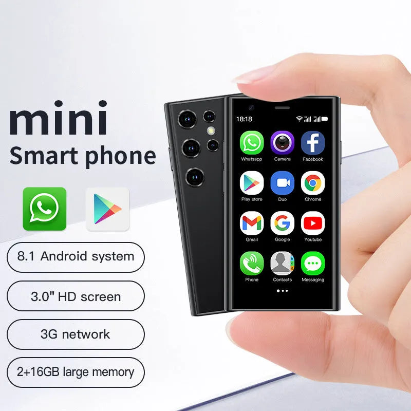 S23PRO & XS15 mini smartphone with 30cm screen in black, green and pink purple colour options