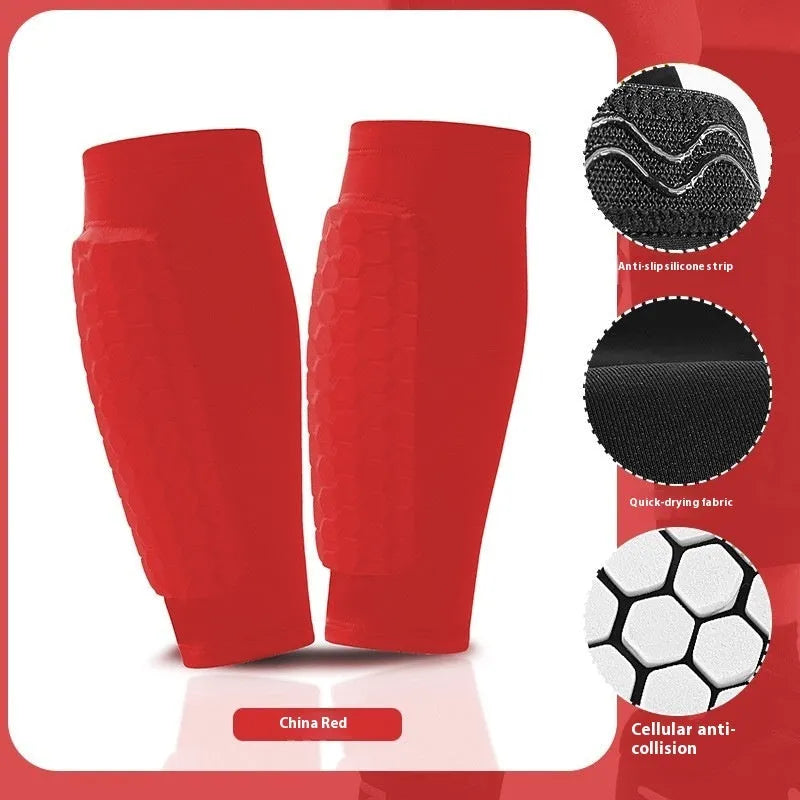 Anti-collision polyester outdoor sports leg warmer in black for running and cycling