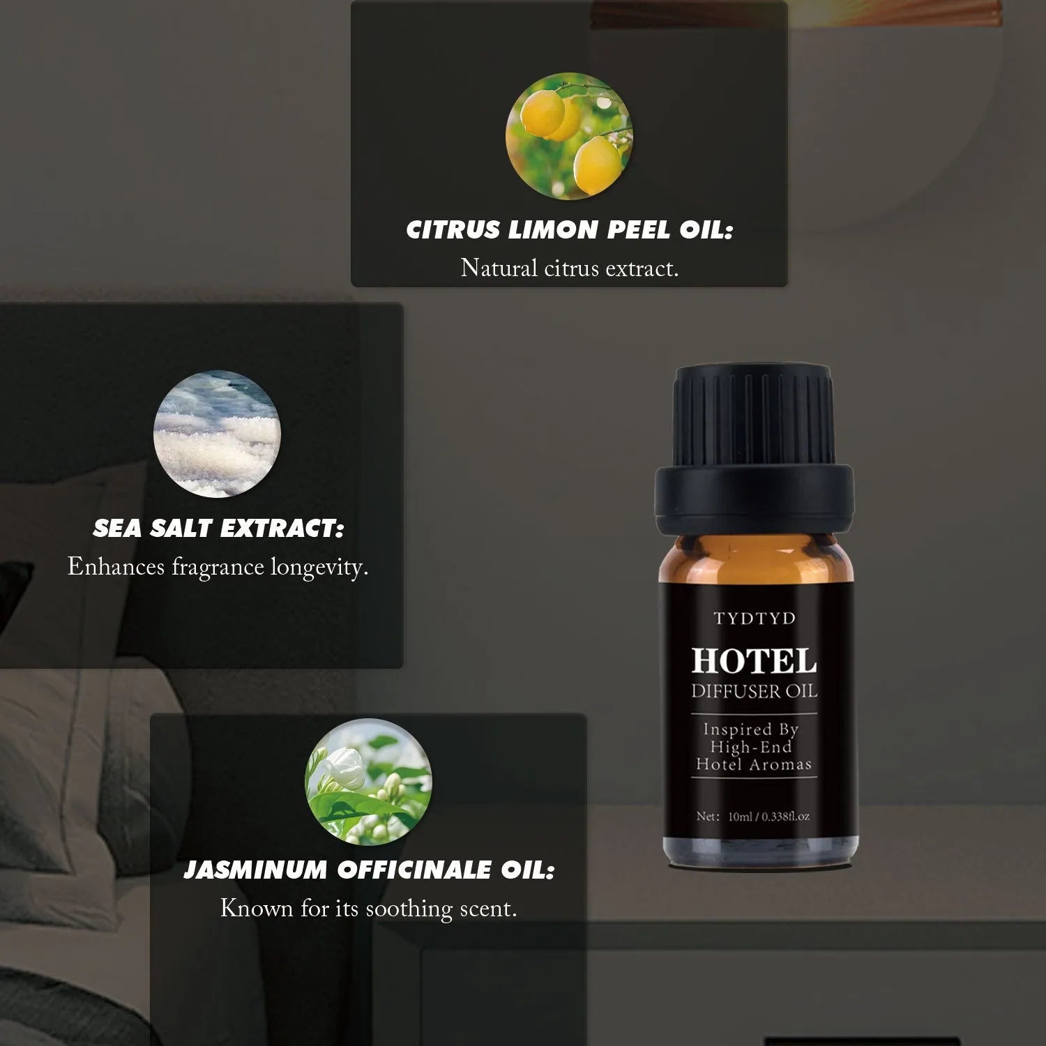 10ml natural plant fragrance essential oil bottle with botanical aromatherapy oil