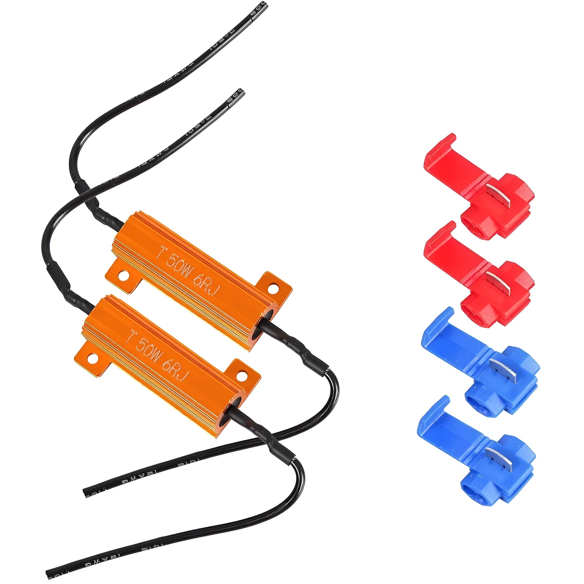 Gold aluminium case LED decoder with metal resistance for model vehicle 12V lighting systems